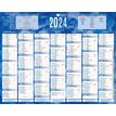 Bouchut 215 - Calendrier bancaire 7 mois par face - 21 x 26,5 cm - bleu