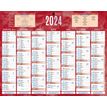 CBG Bleu & rouge 215 - Bankkalender - wandmontage - 2020 - 7 maanden per pagina - 210 x 265 mm - met datum