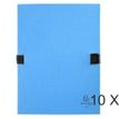 Exacompta N'clip - 10 Chemises extensibles 1 rabat - bleu clair
