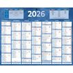 3592930026443-Calendrier bancaire année civile BOUCHUT "215 Bleu" 21 x 26,5 cm coloris bleu Pefc 70 %--0