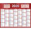 Calendrier bancaire année civile BOUCHUT "215 Rouge" 21 x 26,5 cm coloris rouge Pefc 70 %