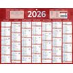 3592930026474-Calendrier bancaire année civile BOUCHUT "222 Rouge" 32 x 42 cm coloris rouge Pefc 70 %--1