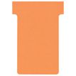 Nobo - T-kaart - 4.85 x 8.5 cm - Formaat 2 - oranje (pak van 100) - voor P/N: 1900393, 1900398, 1900403