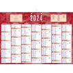CBG Bleu & rouge 230 - Bankkalender - wandmontage - 2020 - 7 maanden per pagina - 385 x 540 mm - met datum