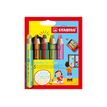 STABILO woody 3 in 1 duo - pack de 5 crayons de couleur - couleurs assorties