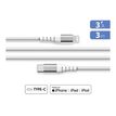 Force Power Lite - Câble USB-C (M) pour Lightning - 3 m - blanc
