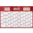 Calendrier bancaire année civile BOUCHUT "228 Rouge" 43 x 65 cm coloris rouge Pefc 70 %