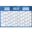 3592930026528-Calendrier bancaire année civile BOUCHUT "228 Bleu" 43 x 65 cm coloris bleu Pefc 70 %--0