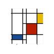 Paperflow easyScreen - Partitiescherm - rechthoekig - 160 x 173 cm - Mondrian