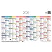 3371010201181-Quo Vadis Arc en Ciel - Calendrier horizontal 12 mois sur 1 face - 43 x 65 cm--0