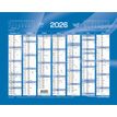 Quo Vadis - Calendrier bancaire 7 mois par face - 21 x 27 cm - bleu