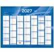 3371010201235-Quo Vadis - Calendrier mural - Français - Classic - Bleu - 14 mois de décembre à janvier - 43x33,5 cm - Papier Clairefontaine blanc - Fabri--0