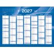 3371010201259-Quo Vadis - Calendrier mural - Français - Classic - Bleu - 14 mois de décembre à janvier - 55x40,5 cm - Papier Clairefontaine blanc - Fabri--1