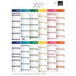 3371010214358-Quo Vadis - Calendrier mural - Français - Arc en ciel - Arc-en-ciel - 12 mois de janvier à décembre - 40,5x55 cm - Papier Clairefontaine blanc - Fabri--0