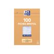 3020122360209-Oxford - Pack de 100 Fiches Bristol - A5 - petits carreaux - non perforées - blanc-P_236020_1-3