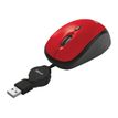 Trust Yvi Retractable - Muis - optisch - 4 knoppen - met bekabeling - USB - rood