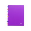 ATOMA Tutti Frutti - cahier de notes - A5 - 165 x 210 mm - 144 pages - petits carreaux (4x8 mm) - couverture transparente pourpre