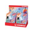 STABILO BOSS ORIGINAL by Ju Schnee - Pack de 4 surligneurs - couleurs assorties - Présentoir de 12