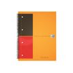 Oxford International A4+ - Archiveringboek - met draad gebonden - 100 vellen / 200 pagina's - extra wit papier - van lijnen voorzien - oranje hoes