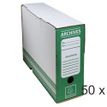 Exacompta - 50 boîtes archives - dos 10 cm - vert