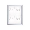 MAULadvanced - Whiteboard met frame - 612 x 438 mm - 4 x A4 - staal met deklaag - magnetisch - zilveren aluminium frame