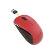 Genius NX-7000 - Muis - rechts- en linkshandig - 3 knoppen - draadloos - 2.4 GHz - USB draadloze ontvanger - rood