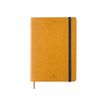 Oberthur Carmen - Notitieboek - bevestigd aan hoes - A6 - 100 vellen / 200 pagina's - ivoorkleurig papier - ongekleurd - blush cover - leer