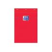 Oxford Bloc Orange - Bloknote - geniet - A5 - 80 vellen / 160 pagina's - extra wit papier - van ruiten voorzien - rode hoes (pak van 5)