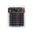 BrushMarker - Pack de 12 stylos pinceaux et marqueurs - teintes vives