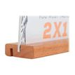 PROMOCOME PLV bordhouderstandaard - voor A4 - dubbelzijdig - donker hout