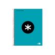 Antartik - Cahier à spirale A4 (21x29,7 cm) - 240 pages - petits carreaux (5x5 mm) - turquoise - couverture rembordée