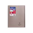 Clairefontaine Koverbook - Cahier polypro 24 x 32 cm - 48 pages - grands carreaux (Seyes) - gris