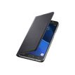 Samsung Flip Wallet EF-WJ710 - Flip cover voor mobiele telefoon - zwart - voor Galaxy J7 (2016)