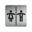 Durable - Pictogramme carré Toilettes Hommes/Femmes - 150 x 150 mm