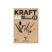 3329689758154-Clairefontaine Kraft - bloc encollé - A4 - 50 feuilles-P_300028595_1-0