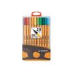 4006381552509-STABILO point 88 ColorParade - feutre fin - noir, rouge, bleu, vert, jaune, orange, brun, violet, rose, turquoise, cramoisi, bleu d'outremer, abricot, vert pin, lilas, gris foncé, vert fluo, ocre foncé, a-P_300029775_1-0