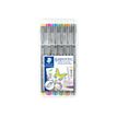 4007817049341-STAEDTLER pigment liner 308 - Feutre fin - bleu clair, jaune, vert clair, gris, fuchsia, marron cla-P_300033518_1-1