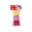 8410782144151-APLI kids - Fibre en raffia synthétique - 3 pièces - 3 x 30m - jaune clair, rose, grenat-P_300038284_1-0