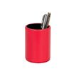 Quo Vadis Satiny - Pot à crayons - 7,5 x 10 cm - peau de vache - rouge