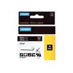 0071701059932-DYMO Rhino - Ruban d'étiquettes auto-adhésives - 1 rouleau  (1 cm x 5,5 m) - fond noir 