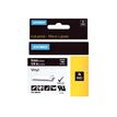 0071701059932-DYMO Rhino - Ruban d'étiquettes auto-adhésives - 1 rouleau  (1 cm x 5,5 m) - fond noir 