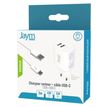 3701263503372-JAYM - Chargeur secteur - 2 USB + cable USB vers USB-C - blanc-P_300052353_5-2