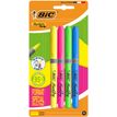 3086123504127-BIC - 4 surligneurs Highlighter Grip - couleurs assorties--1