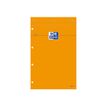 3020121062876-Oxford - Bloc notes - A4 + - 160 pages - ligné jaune - 80G - perforé - orange-P_302318_1-0