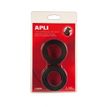 APLI kids - Fermeture velcro - 2 cm x 1 m - noir (pack de 2)