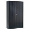 Armoire haute monobloc à rideaux - 198x120x45cm - noir