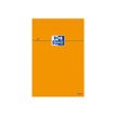 Oxford Bloc Orange - Blok - geniet - 85 x 120 mm - 80 vellen / 160 pagina's - extra wit papier - van ruiten voorzien - oranje hoes