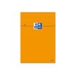 Oxford Bloc Orange - Blok - geniet - 110 x 170 mm - 80 vellen / 160 pagina's - extra wit papier - van ruiten voorzien - oranje hoes
