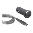 BigBen Force Power - chargeur allume-cigare pour smartphone - 1 USB + 1 câble USB-C/USB-C