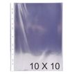 Exacompta - 10 Packs de 10 Pochettes perforées - A4 - 8/100 - cristal